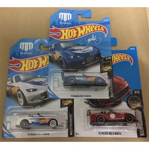 Hot Wheels Mazda Maita Lot 3 Pcs Shopee Malaysia