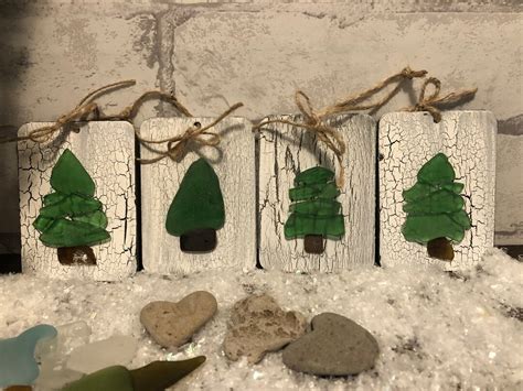 Beach Glass Tree Ornament Etsy