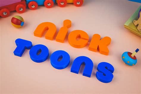 Nick Toons Letters 3d Printed Logo Pretend Play Kids Toy Etsy Hong Kong