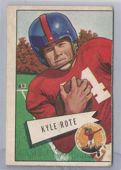 Amazon 1952 Bowman Large Football Kyle Rote Card 28 VG Condition