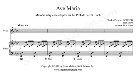 Gounod Ave Maria E Flat Major Youtube