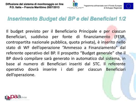 Programma Cofinanziato Con Il Fondo Europeo Di Sviluppo Regionale Ppt