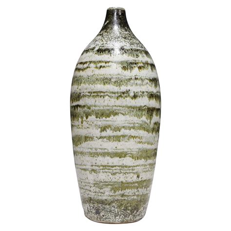 Sassi Milici Dark Green Ceramic Vase For Sale At 1stdibs