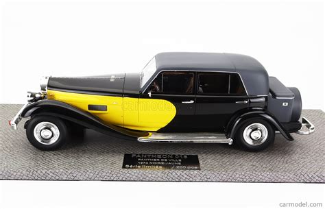 PANTHEON PANTHEON016 Scale 1/18 | PANTHER DE VILLE LHD 1974 BLACK YELLOW