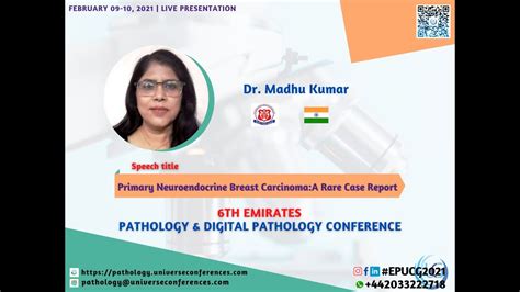 Dr Madhu Kumar Speech On Th Emirates Pathology Digital Pathology