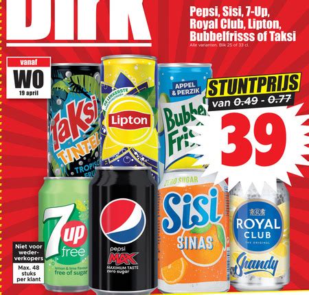 Up Cola Frisdrank Folder Aanbieding Bij Dirk Details