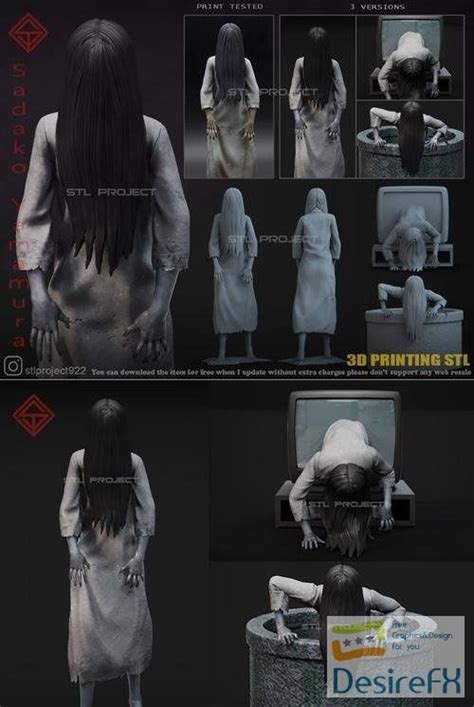 Download Sadako 3d Print Desirefxcom 3d Printing Print Dva Fanart