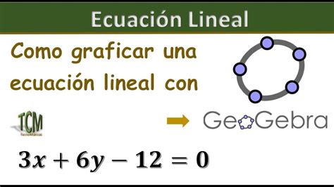 Como graficar una ecuación Lineal con GeoGebra comprobación YouTube