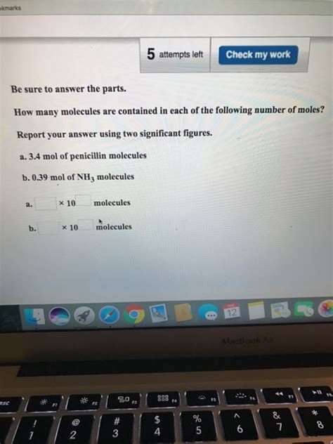 Solved How Many Molecules Are Contained In Each Of The Chegg