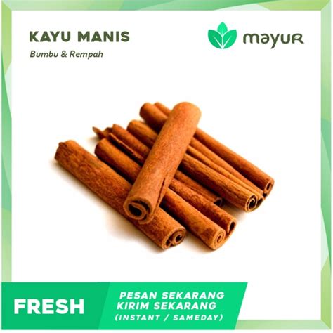 Jual Kayu Manis Batang Cinnamon Stick G Herbal Shopee Indonesia