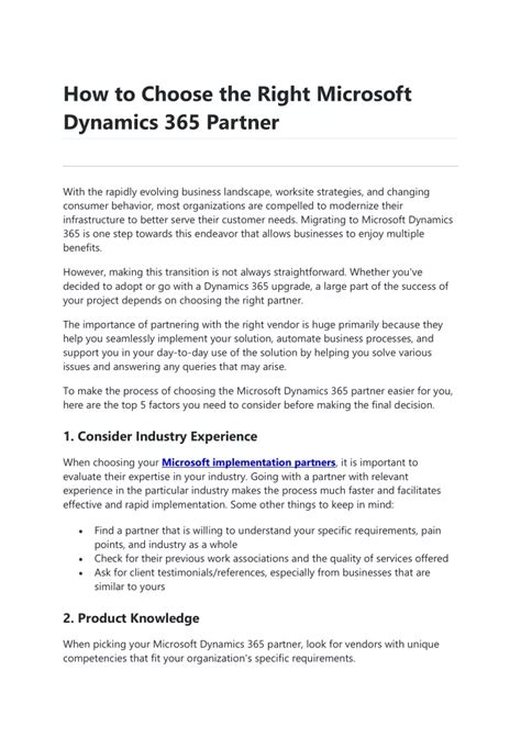 Ppt How To Choose The Right Microsoft Dynamics Partner Powerpoint