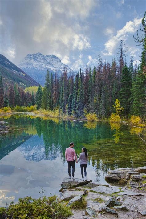 Horseshoe Lake Jasper Canadian Rockies Alberta Canada Colorful Autumn