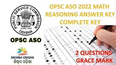 Opsc Aso Math Answer Key Aso Opsc Answerkey Maths Reasoning