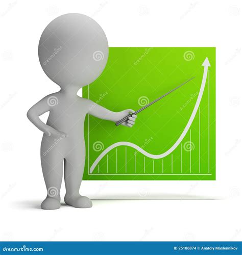 3d Small People Diagram Stock Illustration Illustration Of Graph