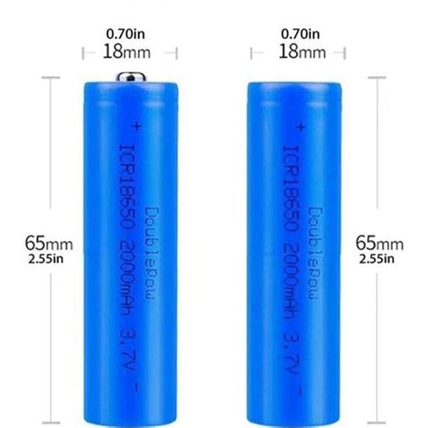 18650 Piles 3 7 V ICR 2000 MAH Li ION Haute capacité Batteries