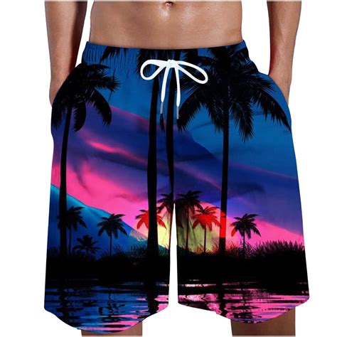 Waenqinla Mens Swimming Trunks Big And Tall Elastic Wiast Beach Shorts