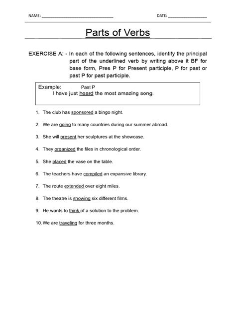 Principal Parts Of Verbs Pdf