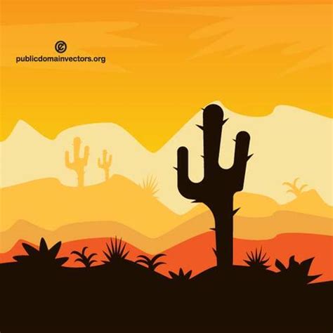 Desert Landscape Public Domain Vectors