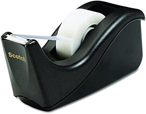 Scotch Desktop Tape Dispenser Black Two Tone 1 Dispenserpack C60 Bk