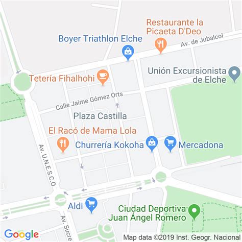 C Digo Postal Calle Ilicitano Ausente Avenida En Elx Elche