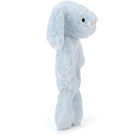 Baby Jellycat Bashful Blue Bunny Ring Rattle Uk