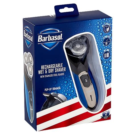 Barbasol Rechargeable Wet & Dry Shaver with Stainless Steel Blades