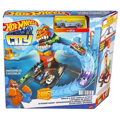 Pista Hot Wheels City Nemesis Gorila Hdr Mattel Shopee Brasil