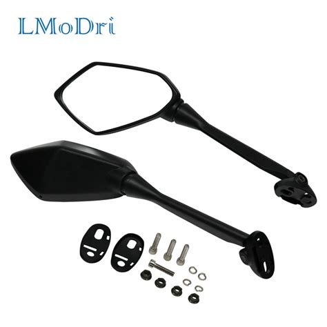 Lmodri Motorcycle Mirrors Sport Bike Scooter Rear View Mirror For Honda