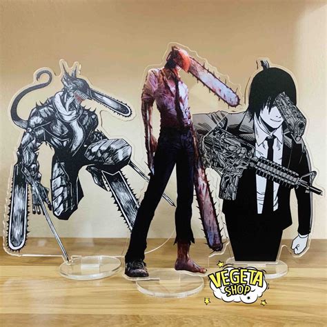 Mô Hình Tượng Standee Acrylic Mica 2 mặt Chainsaw Man Denji Pochita