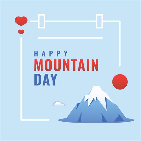 Happy Mountain Day Design Background For Greeting Moment 9967316 Vector ...