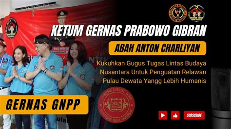 Ketum Gernas Prabowo Gibran Abah Anton Charliyan Kukuhkan Relawan Pulau