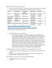 Chem 322L Pre Lab Expt 2 Docx CHEM 322 Experiment 2 Pre Lab