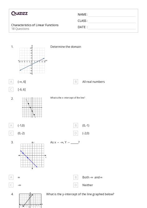 50 Linear Functions Worksheets On Quizizz Free And Printable