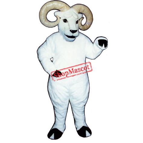 White Ram Mascot Costume