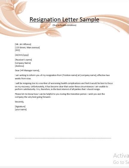 Free Resignation Letter Templates Excel Word Template Rresignation