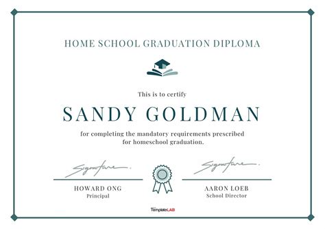 Texas Homeschool Diploma Template | Bruin Blog