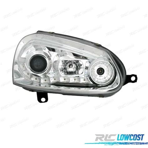 Faros Para Volkswagen Vw Golf Mk Luz Diurna Led Fondo