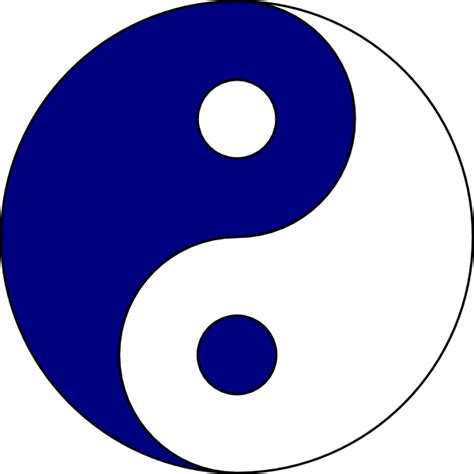 Bluewhite Ying Yang Clip Art At Vector Clip Art Online