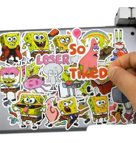 50 Stickers Calcomanías Bob Esponja Patricio Calamardo Serie En Venta En Teusaquillo Bogotá D C