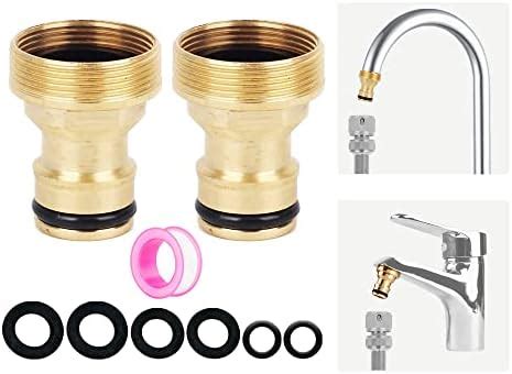 2 Pack Universal Kitchen Mixer Tap Hose Connector Brass Kitchen Sink