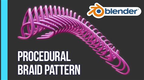 Procedural Braid Lace Pattern In Blender Easy Tutorial Youtube