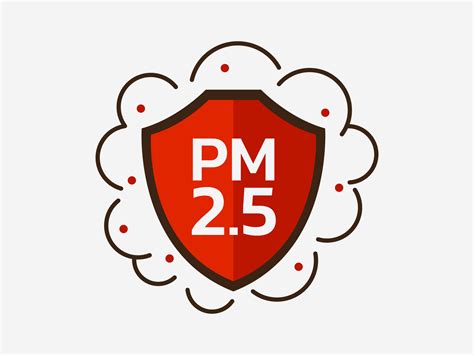 Air Pollution Icon Logo Infographic Pm 25 Dust Pm 25 Protection