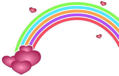 Valentine Rainbow Heart Clipart Set Svg File Download All Free Font