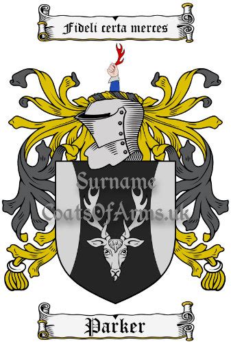 Parker (England) Coat of Arms (Family Crest) Image Download