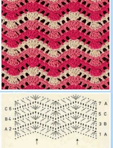 Points De Crochet Avec Deux Couleurs PNPG