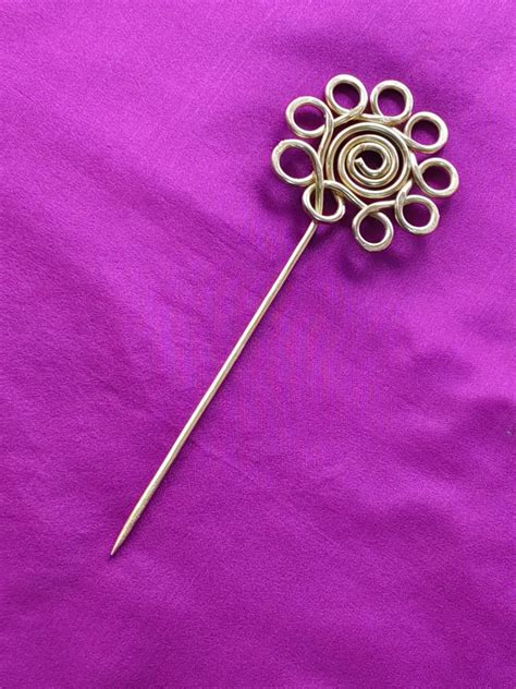 Brass Hair style Hair Pin Flower design for Women - Rahulda