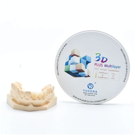 YUCERA 3d 6-слойный многослойный циркониевый стоматологический диск с ...