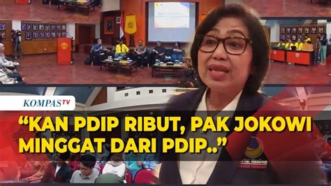 Sindiran Keras Irma Nasdem Di Samping Hasto Kan PDIP Ribut Karena Pak