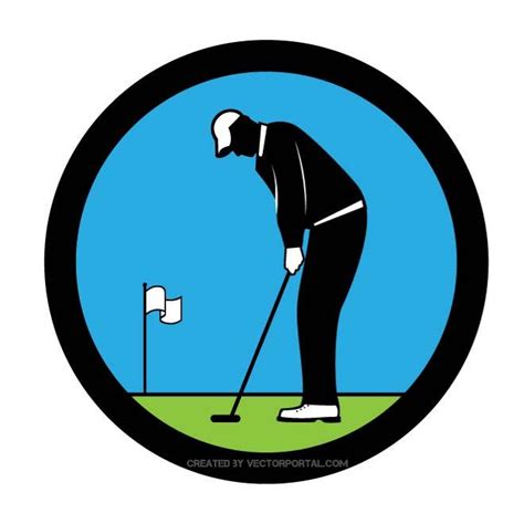 Golfer On The Golf Course Royalty Free Stock Svg Vector And Clip Art