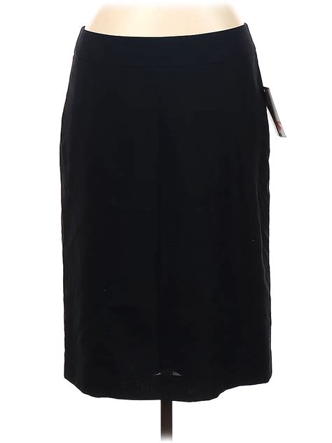 Jones Wear Solid Black Casual Skirt Size 10 60 Off Thredup